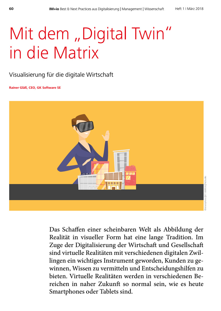 Mit dem „Digital Twin“ in die Matrix - Visualisierung für die digitale Wirtschaft